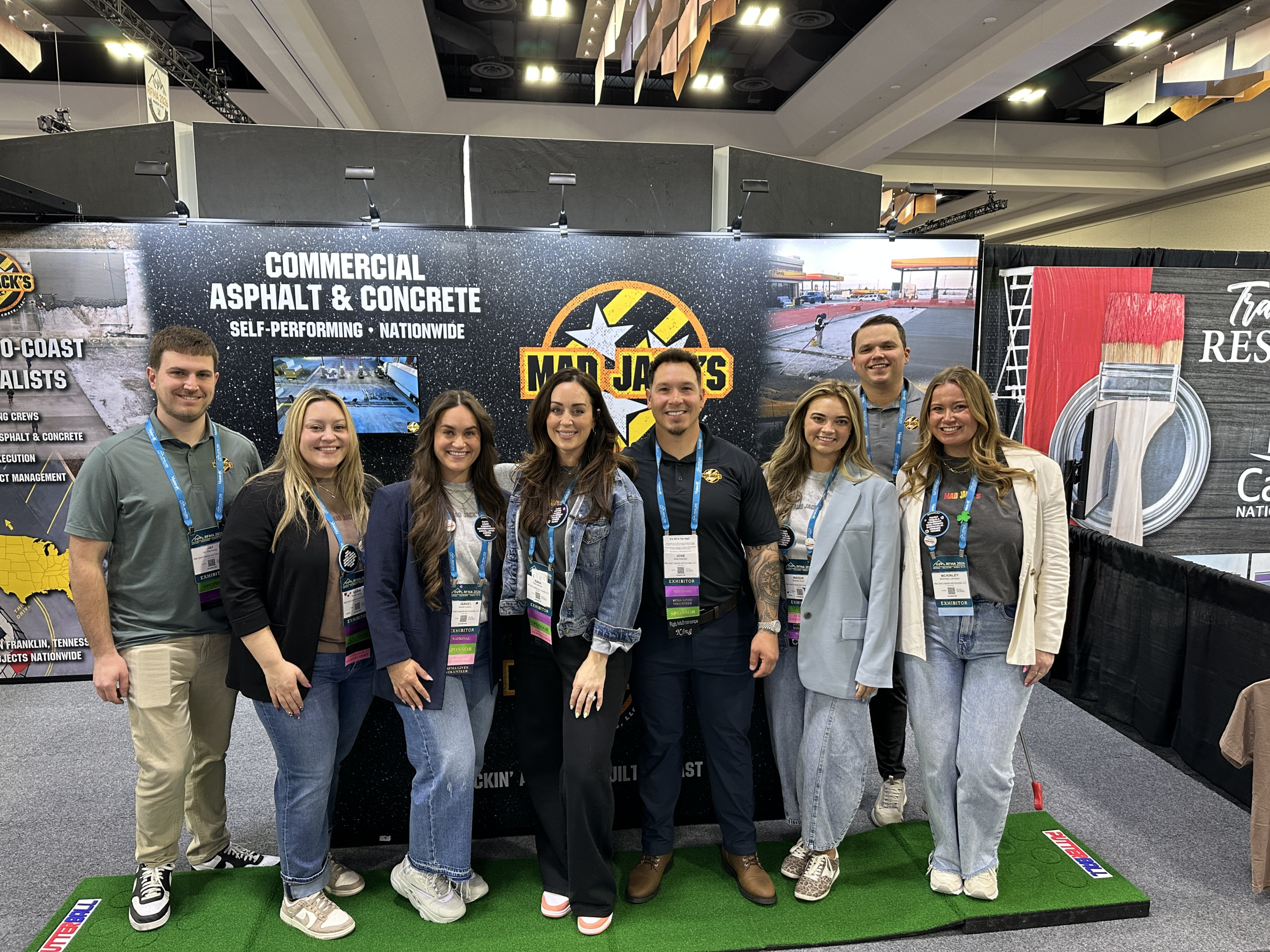 The Mad Jack's team at RFMA at their booth Denver, CO