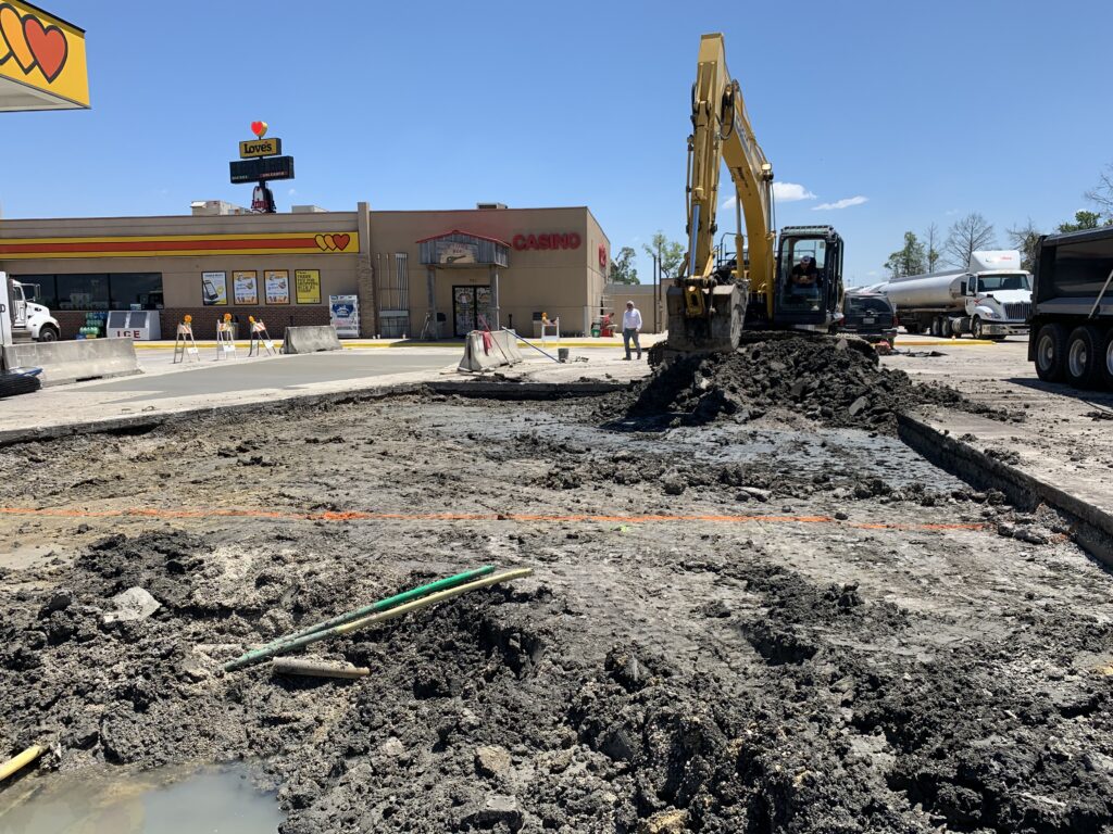 Work site Love's Port Allen, LA in progress