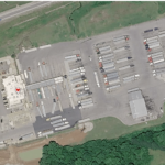 satellite view of a loves travel stop